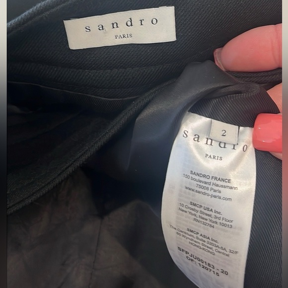 Sandro Vicky Embellished Wrap Mini Skirt 2/M - Picture 5 of 6